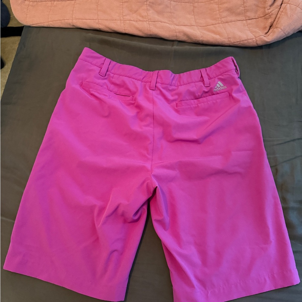 adidas Men's Pink Golf Shorts - Picture 4 of 4